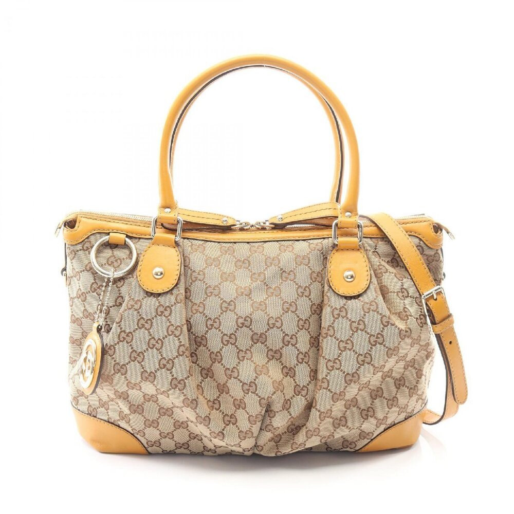 Gucci Sukey GG Canvas Handbag Beige